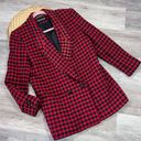 Houndstooth Vintage red & black  double breasted blazer jacket Photo 0