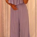 Salt and Pepper Boutique Blue Strapless Jumpsuit Photo 0