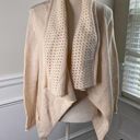 Michael Kors  cream waterfalls open sweater cardigan size medium Photo 0