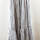 Rails  Ashlyn Rio Striped Cap Sleeve Smocked Tie Neck Midi Dress Blue White XS Photo 10