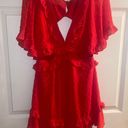 Saints + Secrets Red Dress Cut Out Sides And Open Back Photo 0