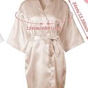 Satin Champagne Bridesmaid Robe Gold Photo 0