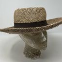 Vintage Henschel Hat Co Lightweight Sheer Classic Straw Boater Bow Sun Hat L Photo 1