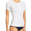 Athleta  Pacifica UPF White Quarter Zip Swim Cover Up Tank Photo 0