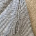 Aerie Women’s XS Gray Weaved Knit Oversized‎ Crew Neck Sweater Photo 4