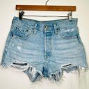 Levi's 501 Original Cutoff Denim High-Rise Short Ojai Slide Light Blue raw hem Photo 0