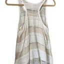 Kirra  Ivory and Metallic Gold Lace Tank, size S Photo 3