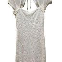 Silence + Noise  Lace Mini Dress with Sheer Mesh Cap Sleeves Ivory Size Medium Photo 0