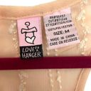 love on a hanger Sheer Peach Flowy Racerback Tank Floral Embroidery M Photo 2