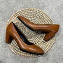 Ecco  Danish Design Plateau Cognac Heels Pump Leather Brown Size 41/US 10 Photo 9