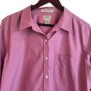 L.L.Bean  Women Cotton Top XL Pink Wrinkle Free Button Up Minimalistic Workwear Photo 8