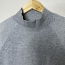 Under Armour  Womens Top Grey Double Knit Mock Neck Pullover Sweatshirt Size S Photo 5