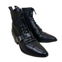 ALLSAINTS  • Black Katy Leather Lace up Boots • Size 40 Photo 12