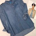 Buttons Button Down Denim Skirt NWOT Photo 5