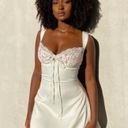 House Of CB ‘Adriana’ Ivory Satin and Lace white Dress NWOT size S Photo 11