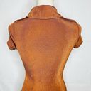 Urban Outfitters  Short Sleeve Button-Down Brown Bodycon Dress Size XS Jersey Photo 8