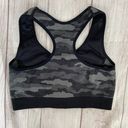 Avia front zip and hook racerback camo sports bra black and grey S Photo 5