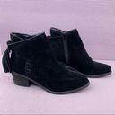 American Eagle  Outfitters Tassel Back Suede Ankle Boots Black 6 Photo 1