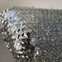 MKM Designs Vintage 80s  Silver Sequins Tube Top L Photo 3