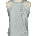 Ro & De  silver shimmer metallic sleeveless twist front top sz Medium Photo 0