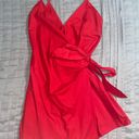 Revolve Red Tie Romper Photo 1