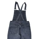 Brandy Melville  Uma Slim Fit Cross Strap Overalls Washed Denim Black Size M Photo 5