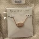 Kendra Scott NWT  Elisa Rose Gold Pendant Necklace in Iridescent Drusy $70 MSRP Photo 7