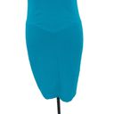 Black Halo  Gretchen Crepe Cap Sleeve Drape Neck Sheath Dress Aqua Size 2 Photo 3