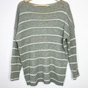 ALLSAINTS  Misty Crewneck Striped Pullover Sweater In Light Gray/Chalk White Photo 1