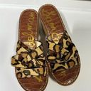 Sam Edelman  Raynere Leopard Calf Hair Wedge Sandal Size Photo 0