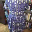 LuLaRoe  Amelia blue & off white stretchy travel S normcore dress Photo 1