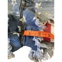 Mossimo Fringe Distressed Denim Shorts Stars Patriotic Beach Coastal School Vaca Blue Size 6 Photo 6