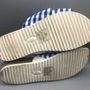 Anne Klein  Womens Slides Sandals Blue Checkered Double Strap Bow Low Heel 10 M Photo 5