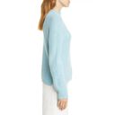 Vince 💕💕 Ribbed Mock Neck Wool Cashmere Blend Sweater ~ Heather Aria Blue M NWT Photo 6