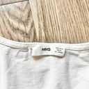 Mango  White Cinched Crop Top Size 4 Photo 3