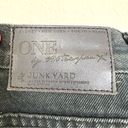 One Teaspoon  Black Denim Junkyard Destroyed Mini Skirt Size 25 Photo 13