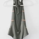 Tavik swim Hannah One Piece Swimsuit in Glossy Pique Cove Grey Slot Seam NWT Photo 5