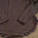 Lululemon  Scoop Neck Soft Rounded Bottom Brown White Striped top Photo 1