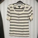 Laurens jeans striped white with black stripes blouse Size undefined Photo 0