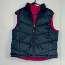 L.L. Bean Reversible Black/Pink Puffer Sleeveless Goose Down Quilted Size Medium Pink Photo 0