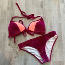 Victoria's Secret Victoria secret velvet two piece bikini in large nwt bottoms triangle padded top Photo 1