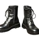 Charles and Keith  Black Platform Lace Up Combat Boots Photo 6