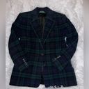 Ralph Lauren Vintage Lauren  Wool Plaid Blazer Jacket size 12 Wool Cashmere Blend Photo 1