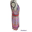 London Times  Size 10 Colorful Vertical Stripes Sleeveless Dress Photo 1