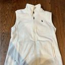 Ralph Lauren Lauren  Golf Womens Small Ivory  Fleece Zip Vest Pockets Photo 0