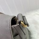 Relic  by Fossil Oh Happy Day gray leather flap front crossbody messenger bag EUC Photo 3