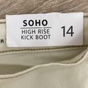 Nicole Miller New with Tags  Soho High Rise Kick Boot Cream Colored Jeans Size 16 Photo 10