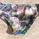 The Bikini Lab Pink and Green Tropical Print  Strappy Swim Bottoms Photo 9