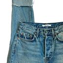 GRLFRND  Karolina Distressed High Rise Straight Leg Cotton Denim Jeans 26 Photo 5