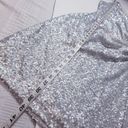 Calvin Klein  Silver Sparkle Shimmer Sequins Party Dress Photo 7